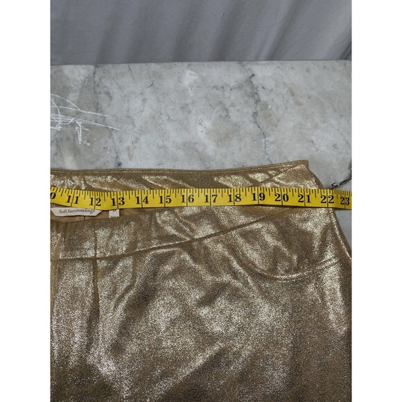 Soft Surroundings Boot Cut Leggings Women’s 2X Metallic Gold Stretchy Holiday - Picture 5 of 10